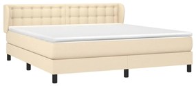 ΚΡΕΒΑΤΙ BOXSPRING ΜΕ ΣΤΡΩΜΑ ΚΡΕΜ 160X200 ΕΚ. ΥΦΑΣΜΑΤΙΝΟ 3126578