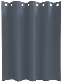vidaXL Κουρτίνες με κουρτίνες 2 pcs Ανθρακί Πολυεστέρας
