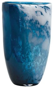 Βάζο Φυσητό Frost Art 15-00-23913 24x17,5x38,5cm White-Blue Marhome Γυαλί