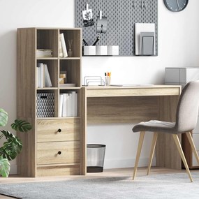 vidaXL Γραφείο με συρτάρι με ράφι με αποθήκευση 2 pcs Δρύς Sonoma