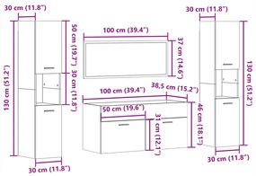 ΣΕΤ ΕΠΙΠΛΩΝ ΜΠΑΝΙΟΥ 4 ΤΕΜΑΧΙΩΝ ΓΥΑΛΙΣΤΕΡΟ ΛΕΥΚΟ ΕΠΕΞΕΡΓ. ΞΥΛΟ 3308540