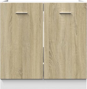 vidaXL Ντουλάπι "Lyon" Sonoma Δρυς 80x46x81,5 εκ. από Τεχνητό Ξύλο