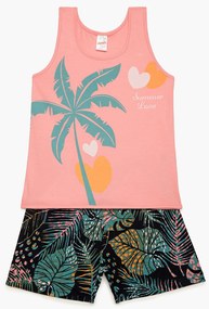 Πιτζάμα Παιδική Καλοκαιρινή Minervakia Summer Time 62229-652 Pink Coral Κοραλί No10
