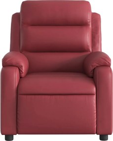 vidaXL Πολυθρόνα Ανακλινόμενη Μπορντό από Συνθετικό Δέρμα
