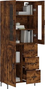 vidaXL Ντουλάπι Καπνιστή Δρυς 69,5x34x180 εκ. από Επεξεργασμένο Ξύλο