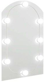 vidaXL Καθρέφτης με Φώτα LED 60x40 εκ. Γυαλί Οβάλ