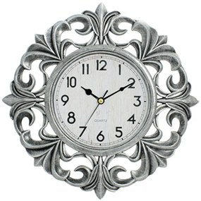 Ρολόι Τοίχου ArteLibre Ασημί Πλαστικό Φ40.6cm