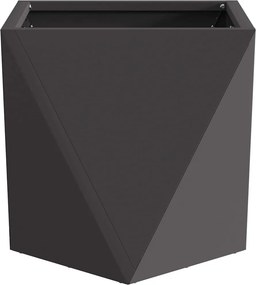 vidaXL Γλάστρα 2 τμχ. Μαύρο 30 x 30 x 30 cm Ατσάλι