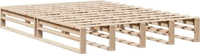 vidaXL Κρεβάτι Βιβλιοθήκη Χωρίς Στρώμα 150x200 εκ Μασίφ Ξύλο