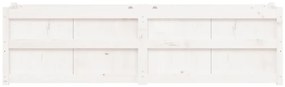 Ζαρντινιέρα Λευκή 180x50x50 εκ. από Μασίφ Ξύλο Πεύκου - Λευκό