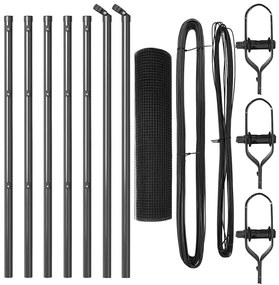 vidaXL Στύλος Περιφράξεων Γκρι 10 x 0,8 μ (19 x 19 mm πλέγμα)