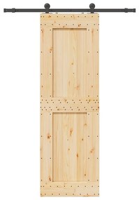 Συρόμενη Μεσόπορτα με Μηχανισμό 70 x 210 εκ. Μασίφ Ξύλο Πεύκου