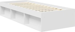 vidaXL Σκελετός Κρεβατιού Λευκό 75 x 190 cm Στερεά ξυλεία πεύκου