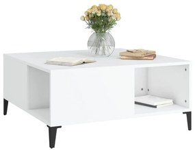 vidaXL Τραπεζάκι Σαλονιού Λευκό 80 x 80 x 36,5 εκ. Επεξεργασμένο Ξύλο