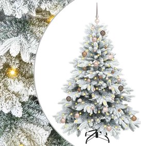 vidaXL Τεχνητό Χριστουγεννιάτικο Δέντρο Λευκό 150 cm ΠΕ και PVC