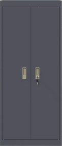 vidaXL Ντουλάπι αποθήκευσης Ανθρακί 60 x 40 x 140 cm Ατσάλι