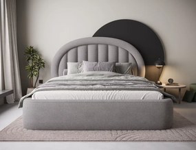 Επενδυμένο κρεβάτι Circle-180 x 200-Γκρι
