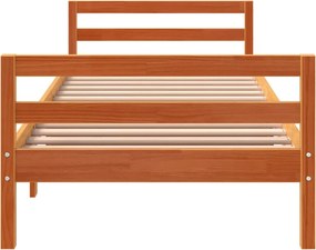 vidaXL Σκελετός Κρεβ. Χωρίς Στρώμα Καφέ Κεριού 75x190 εκ Μασίφ Πεύκο