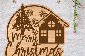 Intra απο ξύλο plywood 3mm-4mm πάχος Χριστουγεννιάτικη πινακίδα 8 | Χριστουγεννιάτικη Δίασταση 30x20 cm INTRAFABR-85791649