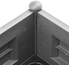 vidaXL Ζαρντινιέρα Υπερυψωμένη Γκρι 100 x 43 x 35 εκ. Πολυπροπυλένιο