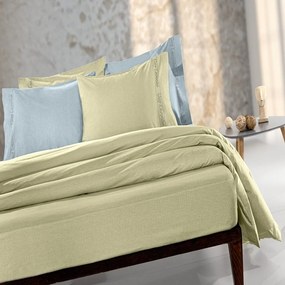Σεντόνι Color Plus Με Λάστιχο Olive Guy Laroche Queen Size 160x232cm 100% Βαμβακερό Περκάλι