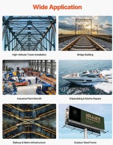 VEVOR Magnetic Drill Press Mag Drill Press 1400 W 0-850 RPM with 11 Core Bits