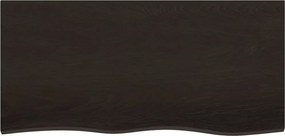 vidaXL Πάγκος Μπάνιου Σκούρο Καφέ 100x50x(2-6) εκ. Επεξεργ. Μασίφ Ξύλο