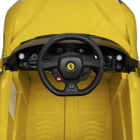 vidaXL Αυτοκίνητο Ηλεκτροκίνητο Ferrari F12 Κίτρινο με Τηλεχειριστήριο