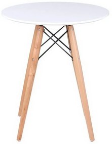 Τραπέζι Art Wood Ε7082,1 D. 60cm H.70,5cm White Mdf, Wood