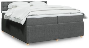 ΚΡΕΒΑΤΙ BOXSPRING ΜΕ ΣΤΡΩΜΑ ΣΚΟΥΡΟ ΓΚΡΙ 200X200 ΕΚ. ΥΦΑΣΜΑΤΙΝΟ 3287578