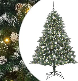 vidaXL Τεχνητό Χριστουγεννιάτικο Δέντρο με 300 LED Πράσινο 210 cm