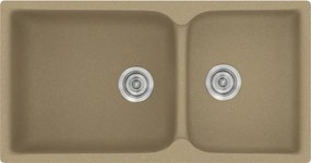 Sanitec Classic 307 (92×51) - Γρανιτένιος νεροχύτης - Metallic CREAM