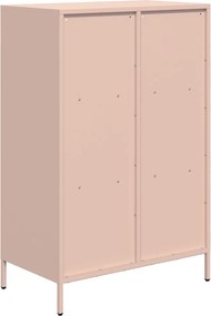 vidaXL Ντουλάπα Ροζ 68x39x103,5 εκ. από Χάλυβα