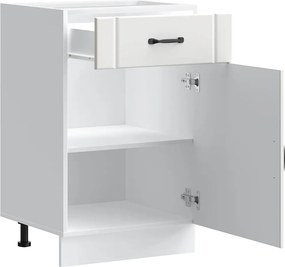 vidaXL ντουλάπι βάσης κουζίνας Lucca Λευκό κατασκευασμένο ξύλο