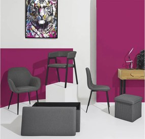 ΚΑΡΈΚΛΕΣ &amp; ΠΟΛΥΘΡΌΝΕΣ DESIGN ARMCHAIR ATOM GREY M2 A1/M2 HD0466