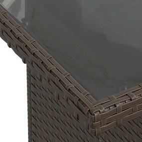 vidaXL Σετ Καναπέ Κήπου με μαξιλάρι 9 pcs Καφέ Πολυ ράταν
