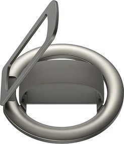 Βάση κινητού μαγνητική με ring holder 360° και επιτραπέζια τοποθέτηση σε γκρι χρώμα