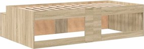 vidaXL Σκελετός Κρεβατιού Δρύς Sonoma 80 x 200 cm Επεξεργασμένο ξύλο