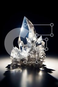 Intra Συλλεκτικό Ξύλινο Παζλ Plywood  4mm - Clear Faceted Crystal σε Mysterious Black Surface Σε Ξύλινο Κουτί - Διαστάσεις: 10x10 cm – 25 κομμάτια