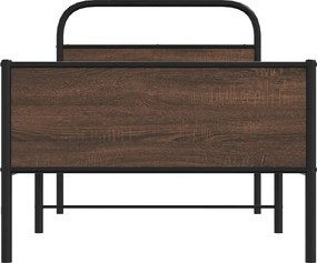 vidaXL Πλαίσιο Κρεβατιού Χωρ. Στρώμα Καφέ Δρυς 90x200 εκ Επεξ. Ξύλο