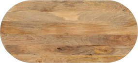 vidaXL Επιφάνεια Τραπεζιού Οβάλ 110x40x2,5 εκ. Μασίφ Ξύλο Μάνγκο