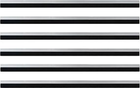 vidaXL Αυτοκόλλητες σφραγίδες πόρτας 6 pcs Ασημί 100 cm