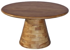 SAVOA COFFEE TABLE ΦΥΣΙΚΟ 80x80xH45cm - 04-1050