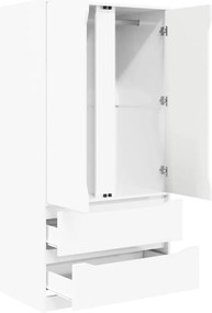 vidaXL Ντουλάπι Υψηλής Στιλπνότητας Λευκό 79,5 x 49 x 156 εκ