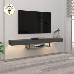Έπιπλο τηλεόρασης Albares με LED ανθρακί 150x30x22εκ