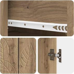 vidaXL Πλαϊνό γραφείο Artisan Δρυς 89 x 34,5 x 60 εκ.