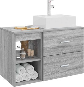 vidaXL Σετ Επίπλων Μπάνιου 2 pcs Γκρι Sonoma Επεξεργασμένο Ξύλο