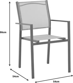 Τραπεζαρία Watson-Confidence A σετ 3τεμ pakoworld μέταλλο σε ανθρακί απόχρωση Φ60x70εκ