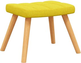 vidaXL Πολυθρόνα Relax Κίτρινη Μουσταρδί Υφασμάτινη με Σκαμπό