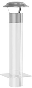 vidaXL Κάλυμμα Βροχής Καμινάδας Ασημί 25 x 25 x 20 εκ.